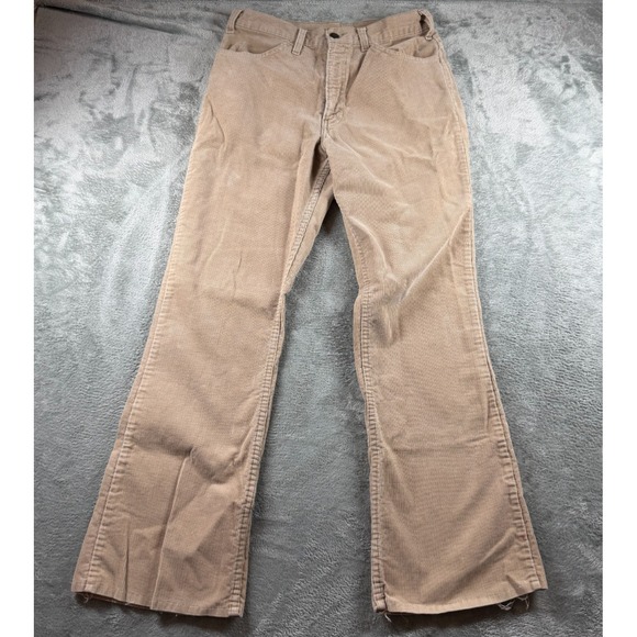 Levi Strauss Signature Denim - Levi's White Tab Corduroy Flare Pants Womens Tan Low Rise Y2K